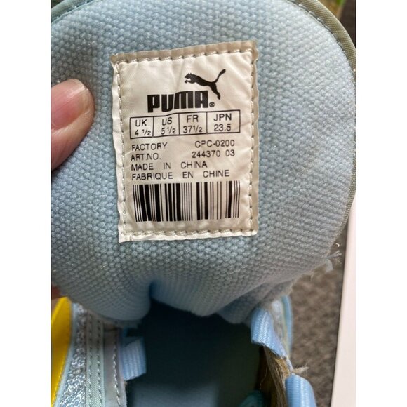 Puma Cell Women's Flow Athletic Shoe Sneaker Blue Yellow Size 5.5 - Picture 5 of 7